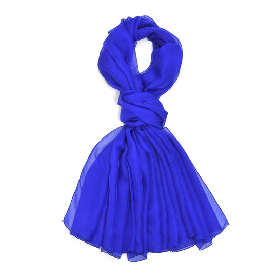 LA MAREY - 100% Maulbeeren-Seidenschal, Chiffon, 135x200 cm, Grün