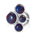 Lila Türkis Ring 316L Edelstahl (Größe 16.00) ca. 7.82 ct