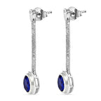 Tansanit-Farbe Quarz Ohrringe 925 Silber rhodiniert ca. 2.88 ct