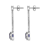 Tansanit-Farbe Quarz Ohrringe 925 Silber rhodiniert ca. 2.88 ct