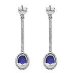 Tansanit-Farbe Quarz Ohrringe 925 Silber rhodiniert ca. 2.88 ct