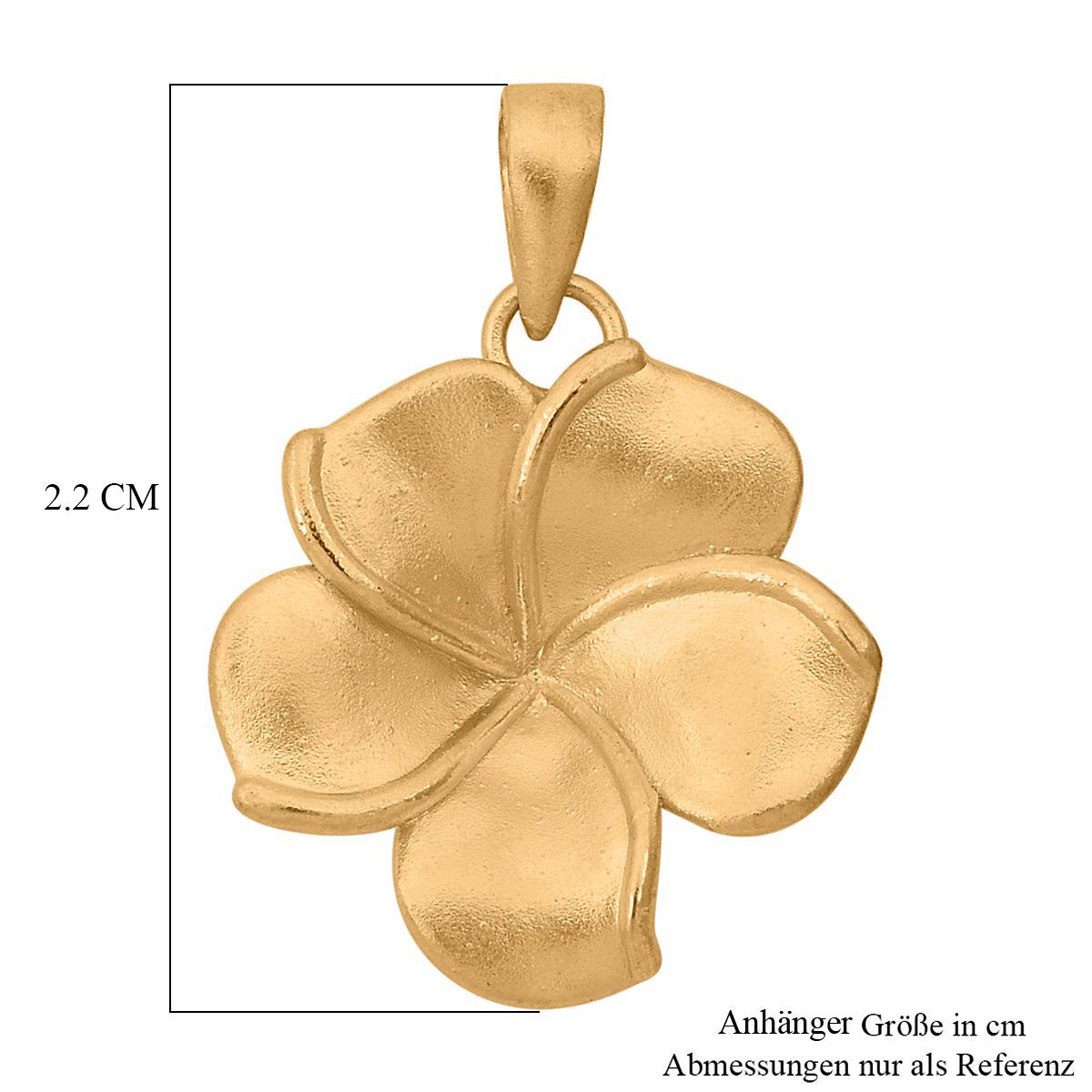 Exklusives Angebot - Feingold Frangipani (Plumeria) Anhänger, 999 Gold