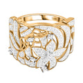 Weißer Diamant Ring Messing (Größe 16.00)