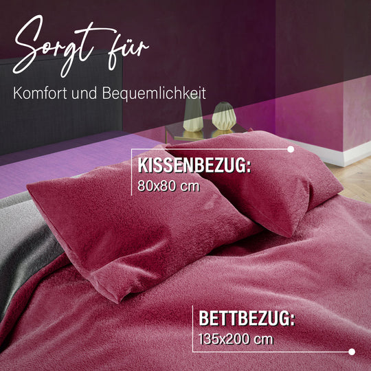 Leonado Vicenti - Supersoft-Bettwäsche-Set, Bettbezug 135x200 cm, Kissenbezug 80x80 cm, wendbar, Oliv-Grün