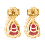 Sunset Quarz Triplette Ohrringe 925 Silber vergoldet ca. 2.60 ct