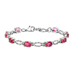 Sunset Quarz Triplette Armband ca. 19 cm 316L Edelstahl ca. 7.23 ct