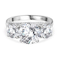 Moissanit Ring 925 Silber rhodiniert (Größe 17.00) ca. 4.24 ct