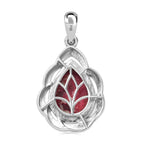 AA Norwegischer Thulit Anhänger, Silberfarben, ca. 12.28 ct