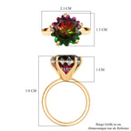 D'Joy Wassermelonen Triplett Quarz Ring und Ohrringe