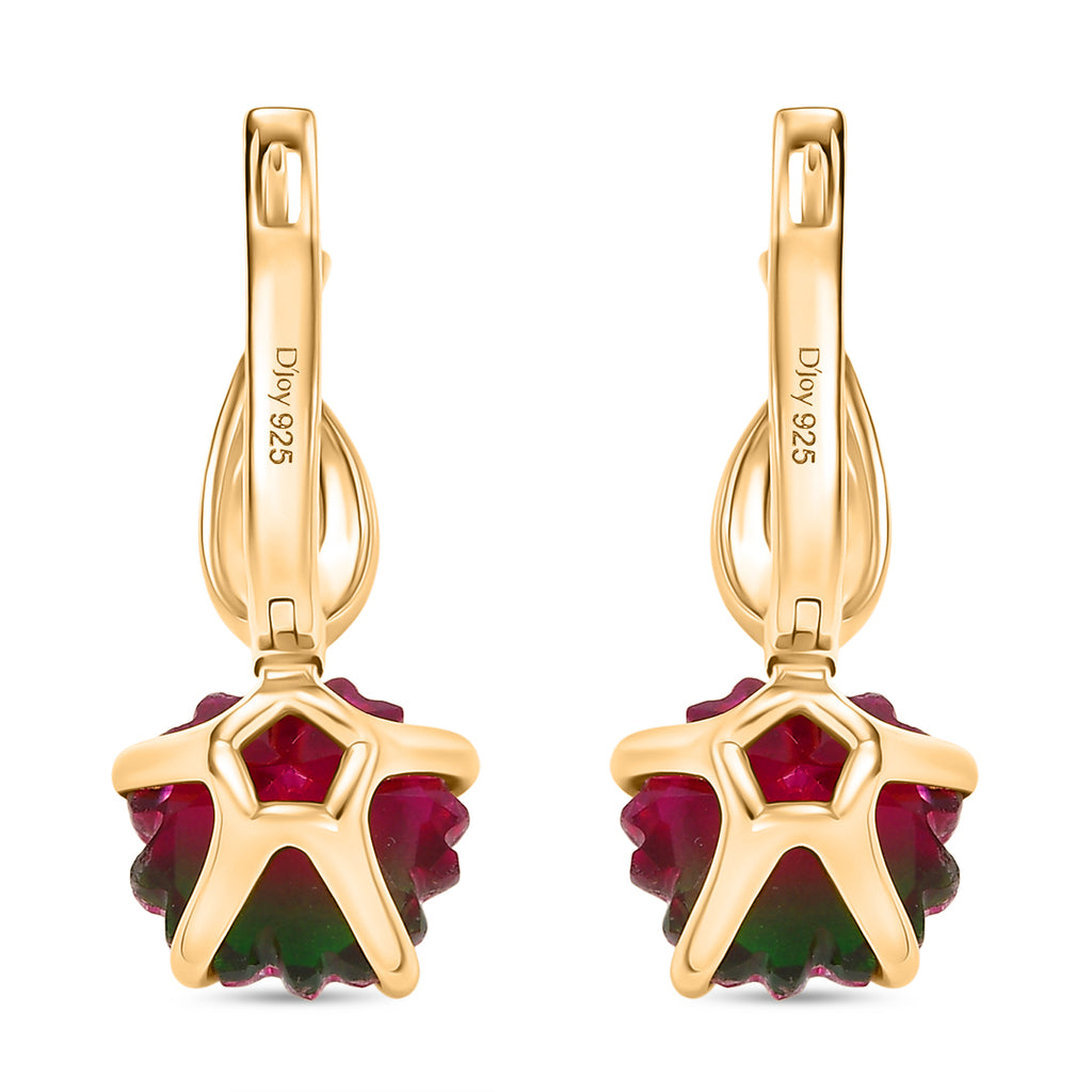 D'Joy Wassermelonen Triplett Quarz Ring und Ohrringe