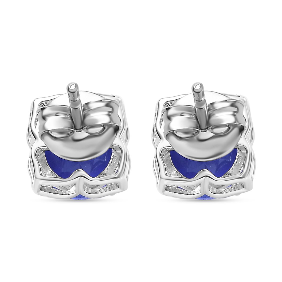 Tansanit-Farbe Quarz Ohrringe 925 Silber platiniert ca. 3.12 ct