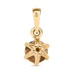 AA Natürlicher goldener Tansanit Anhänger 925 Silber 750 Gelbgold Vermeil ca. 0.58 ct