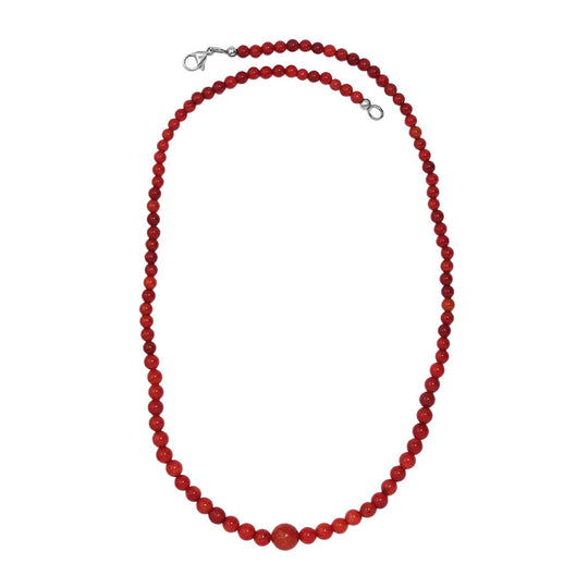 Schwamm Koralle Halskette ca. 50 cm Edelstahl platiniert ca. 88.88 ct