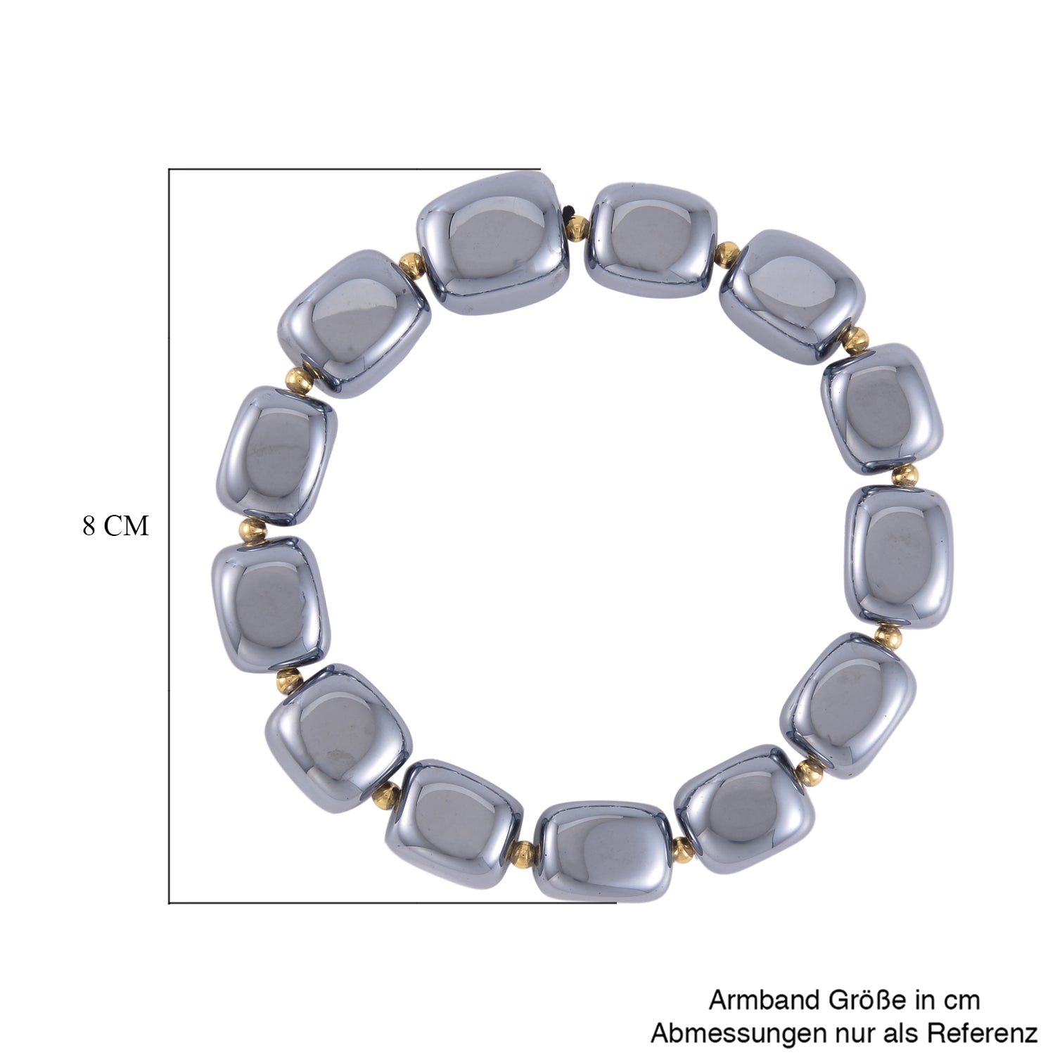 Terahertz Armband BR-Stretch cm Standard gelb vergoldet ca. 240.00 ct