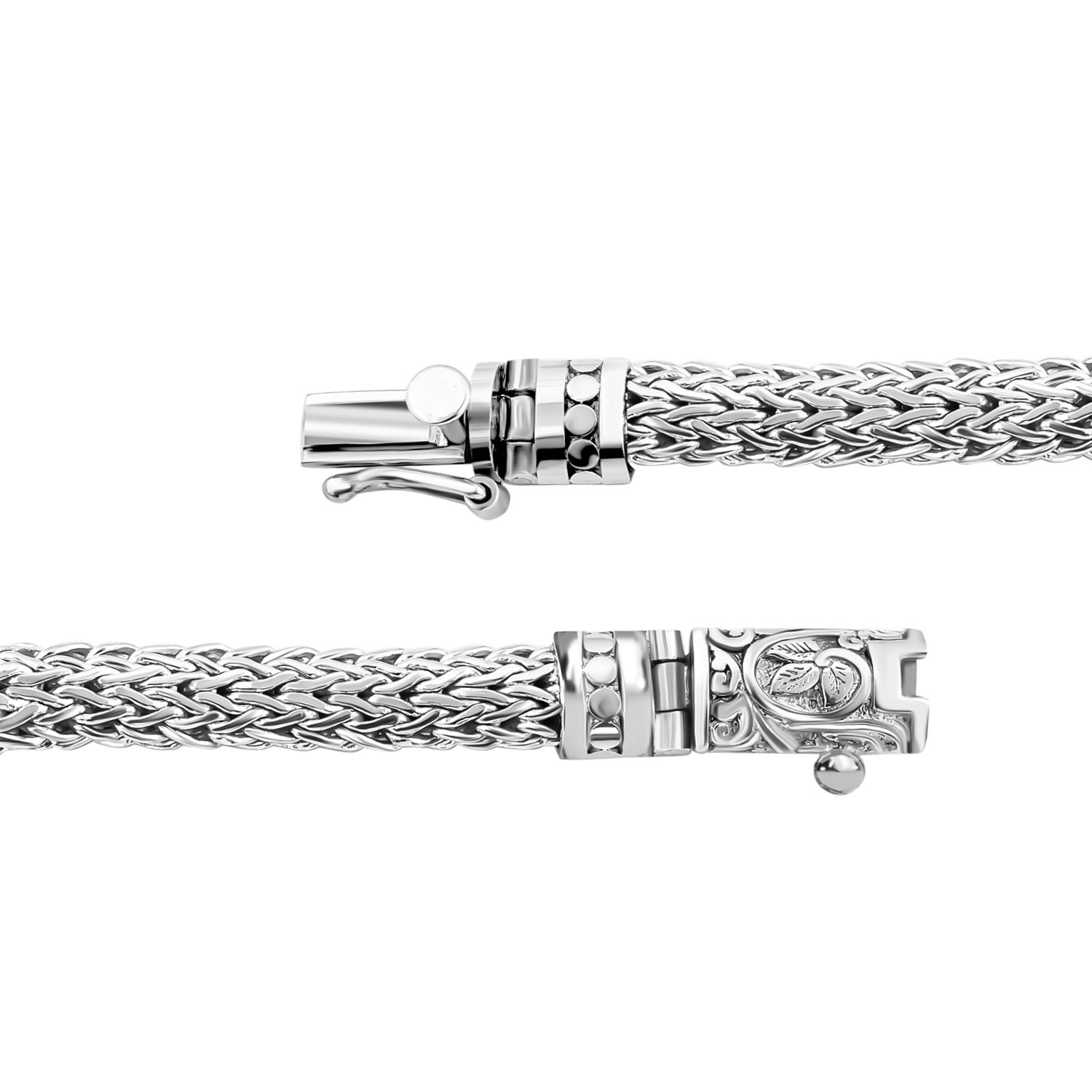 Royal Bali Kollektion- Borobudur Wickelring Trio und Tulang Naga Armband in 925 Silber