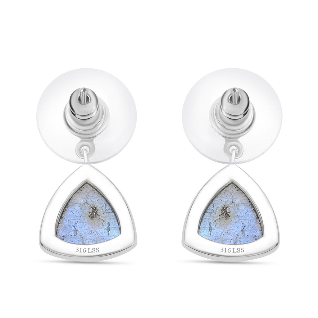 AAA Labradorit Ohrringe 316L Edelstahl ca. 8.89 ct