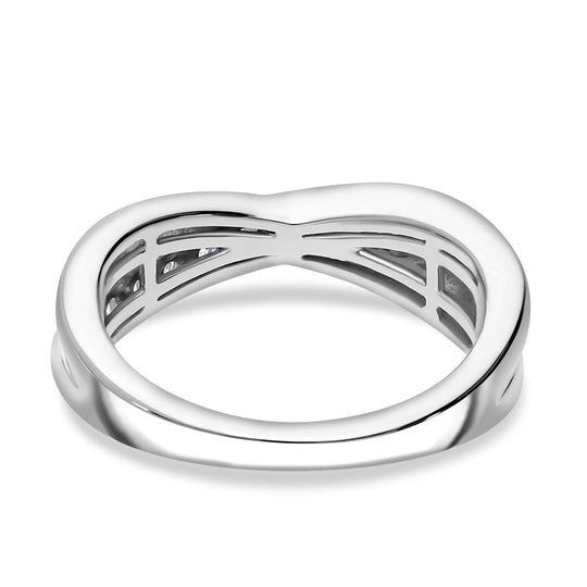 Luxuriant Diamond - Lab Grown Diamant SI-GH Ring 925 Silber platiniert (Größe 21.00) ca. 0,50 ct