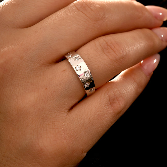 Luxuriant Diamond - Lab Grown Diamant SI-GH Ring 925 Silber platiniert ca. 0.20 ct