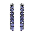 J Francis J Francis gefertigt mit SWAROVSKI Tansanit Swarovski Kristall Ohrringe EdelstahlStandard