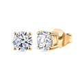 LUXURIANT VS-GH Labor Diamant Ohrringe, 925 Silber Gelbgold Vermeil - 0,33 ct.