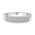 Luxuriant Diamond - Lab Grown Diamant SI-GH Ring 925 Silber platiniert (Größe 20.00) ca. 0.50 ct