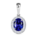 RHAPSODY AAAA Tansanit und VS Diamant Anhänger in 950 Platin - 2,20 ct.