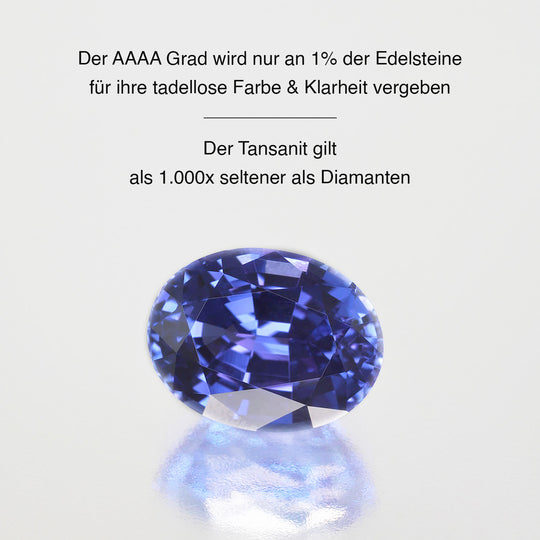 Rhapsody AAAA Tansanit, Weißer Diamant Anhänger 950 Platin ca. 2,20 ct.
