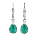 Smaragd Triplett Quarz und Zirkon Ohrringe - 2,76 ct.