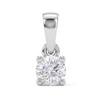 Moissanit Solitär Anhänger, 925 Silber 750 Roségold Vermeil - 0,22 ct.