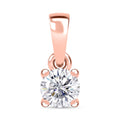 Moissanit Anhänger, 925 Silber 750 Roségold Vermeil - 0,22 ct.