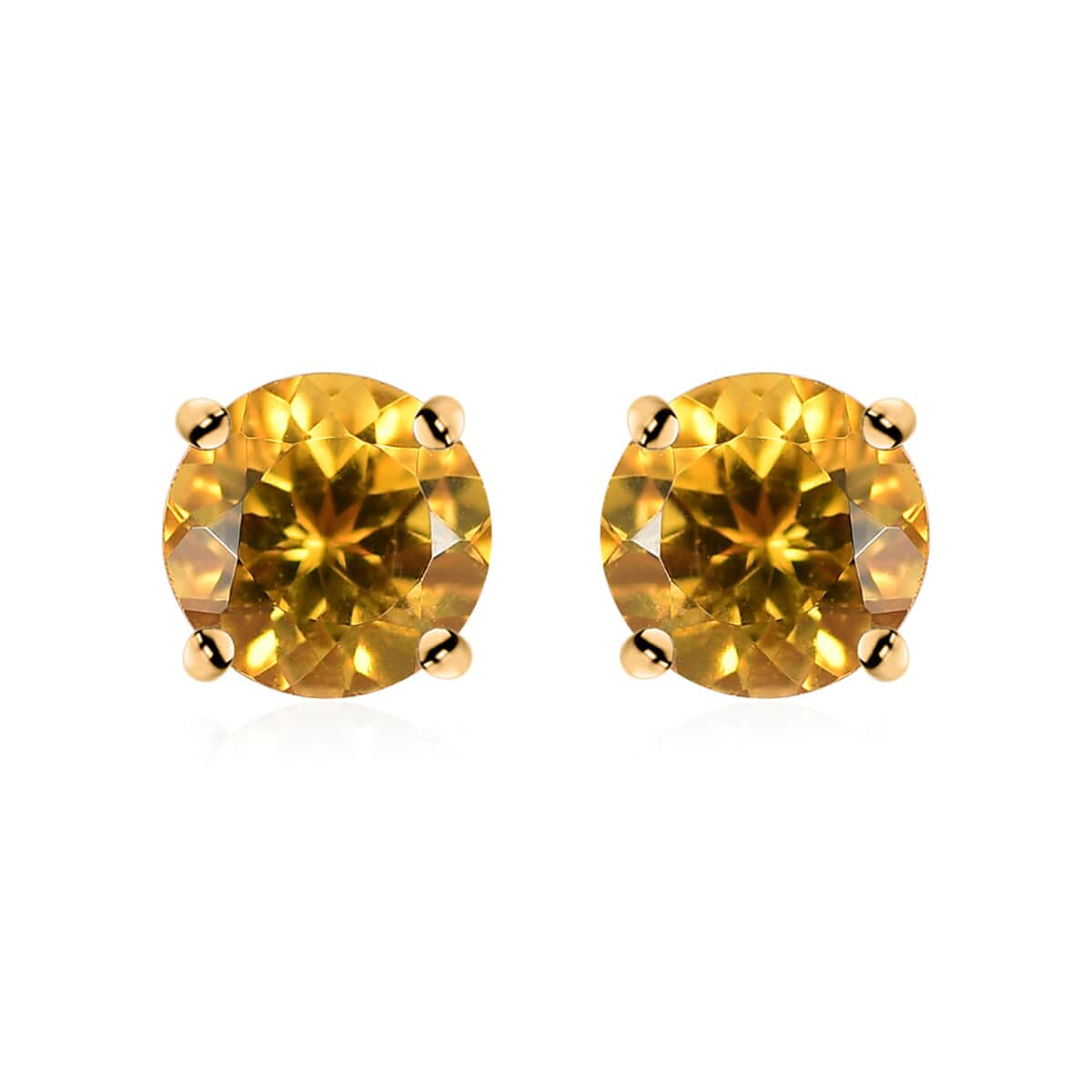 AAA Heliodor Ohrringe 417 Gold ca. 1,60 ct.