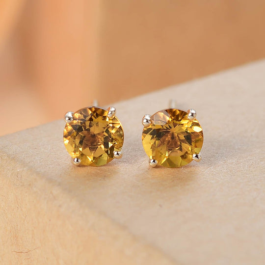AAA Heliodor Ohrringe 417 Gold ca. 1,60 ct.