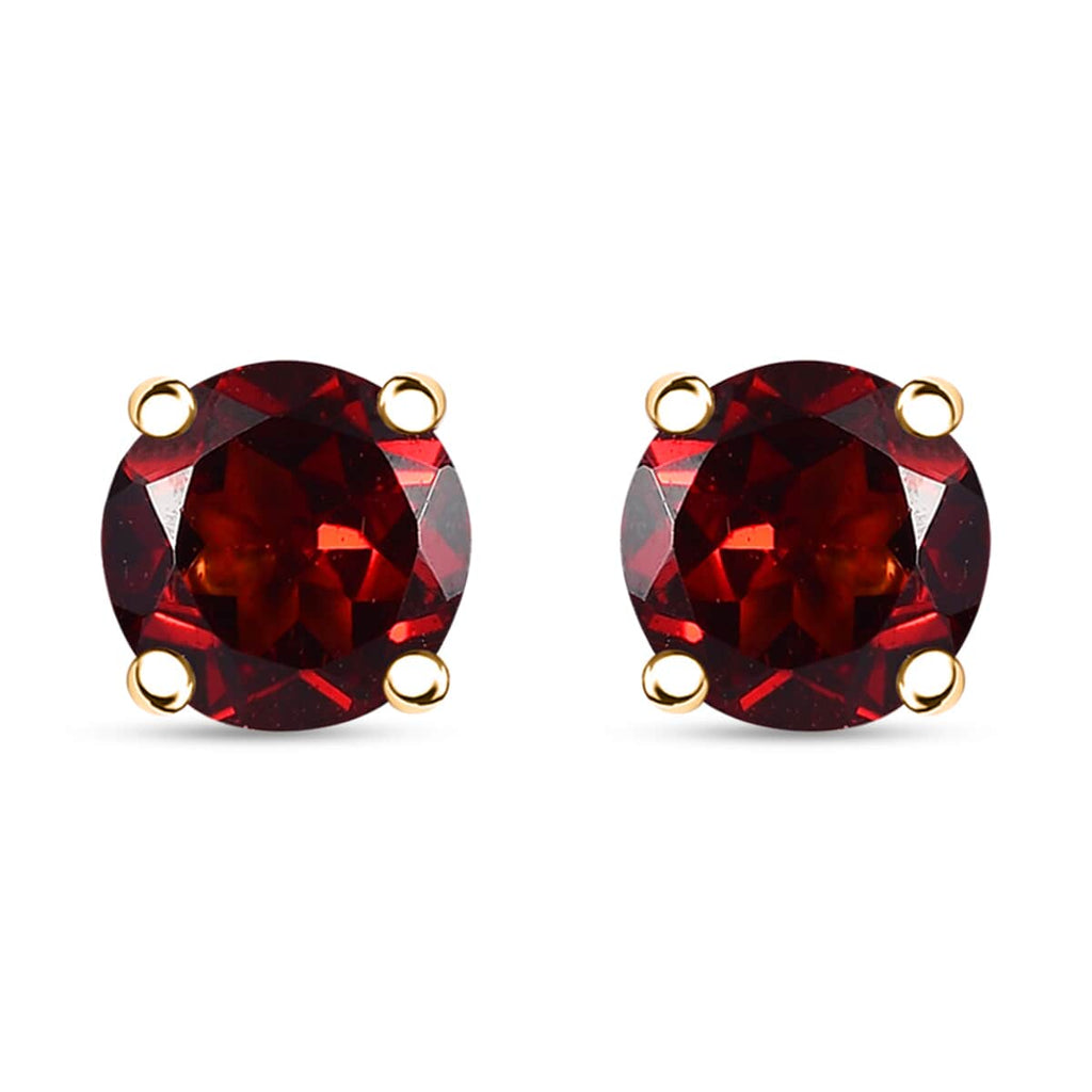 AAA Roter Granat Ohrringe 417 Gold ca. 1,60 ct.