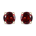 AAA Roter Granat Ohrringe 417 Gold ca. 1,60 ct.
