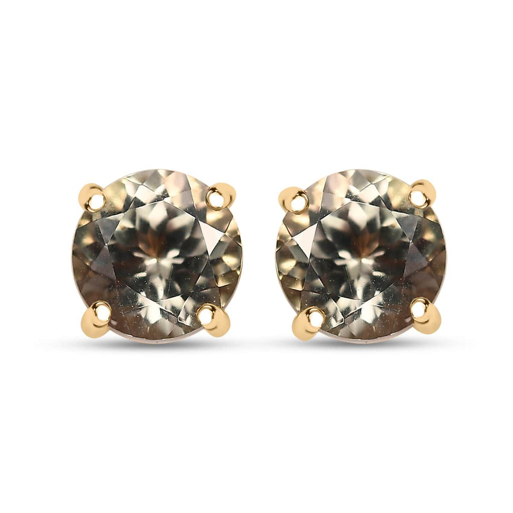 AAA Turkizit Ohrringe 417 Gold ca. 1,60 ct.