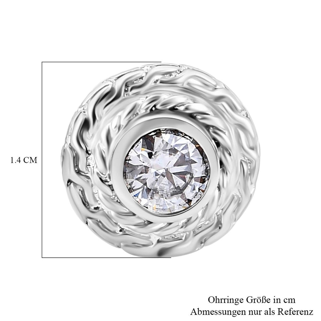 Moissanit Ohrringe 925 Silber ca. 1,51 ct.