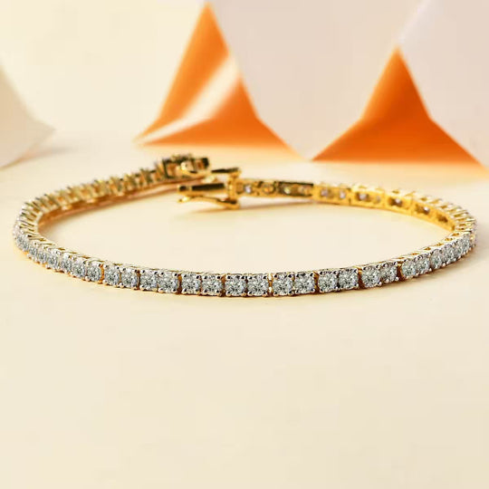 LUXURIANT SGL zertifiziertes VS-EF Labor Diamant Armband in 585 Weißgold, 19 cm - 5 ct.