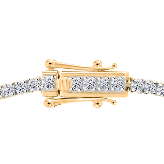 LUXURIANT SGL zertifiziertes VS-EF Labor Diamant Armband in 585 Weißgold, 19 cm - 5 ct.