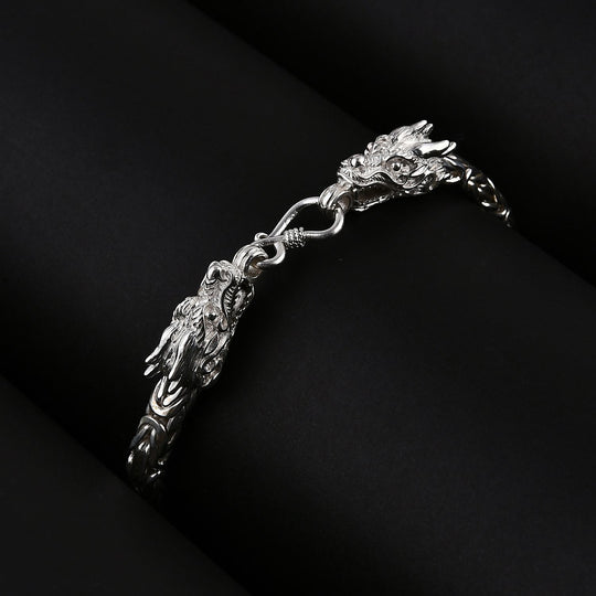 Royal Bali -  Drachenkopf Armband, 925 Silber, ca. 19 cm ca. 31,70g