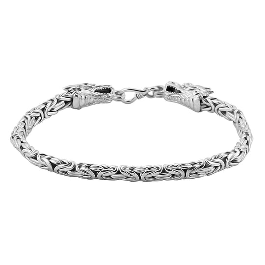 Royal Bali -  Drachenkopf Armband, 925 Silber, ca. 19 cm ca. 31,70g