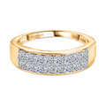 LUXURIANT DIAMOND - Lab Grown Diamant VS SGL zertifiziert Ring 925 Silber 750 Gelbgold Vermeil (Größe 17.00) ca. 1.00 ct