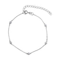 LUXURIANT 0,25 ct. SI-GH Labor Diamant 18+5cm Armband, 925 Silber platiniert