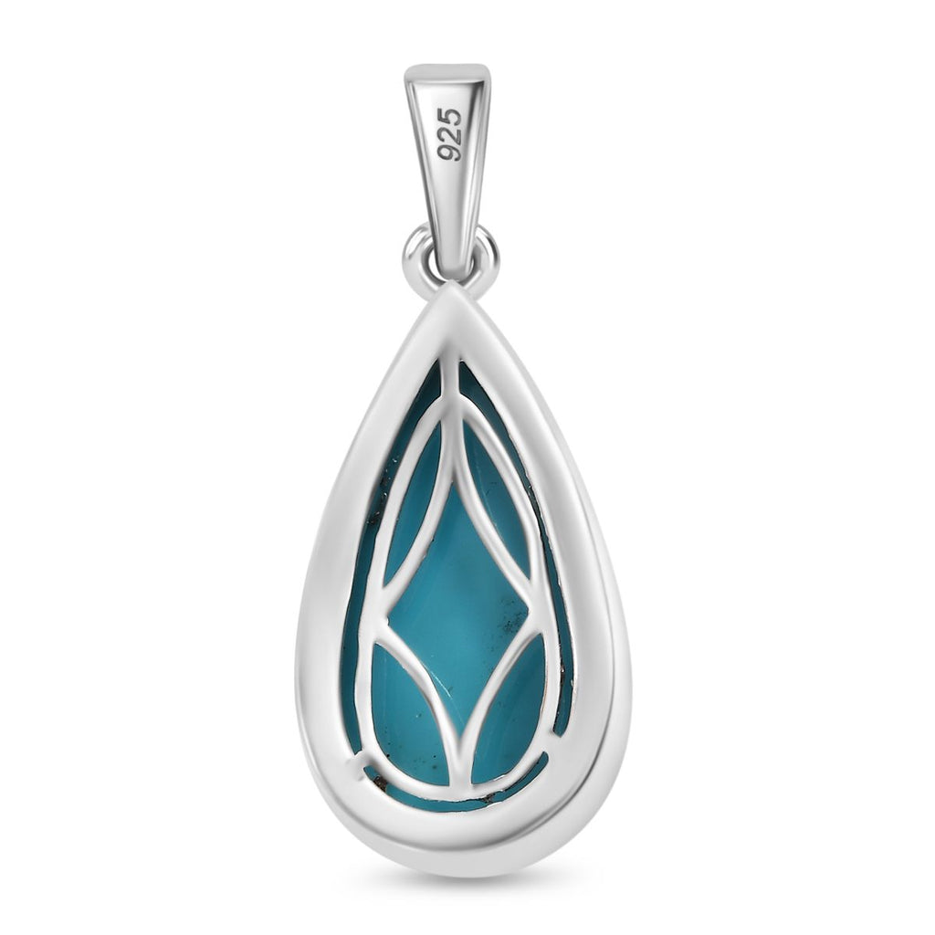 SEHR SELTENER AA Amerikanischer natürlicher Sleeping Beauty Türkis Anhänger, 925 Silber rhodiniert ca. 6.53 ct