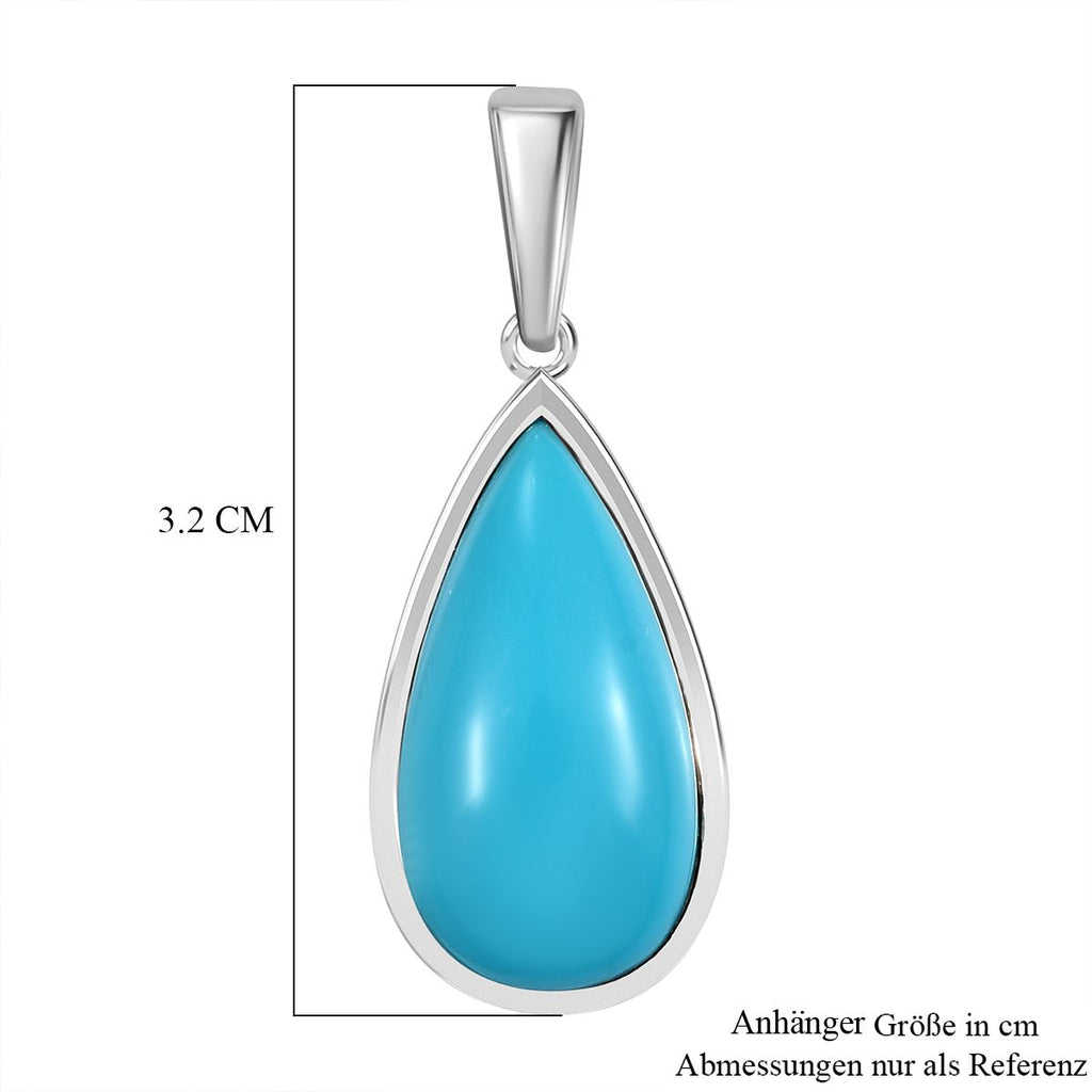 SEHR SELTENER AA Amerikanischer natürlicher Sleeping Beauty Türkis Anhänger, 925 Silber rhodiniert ca. 6.53 ct