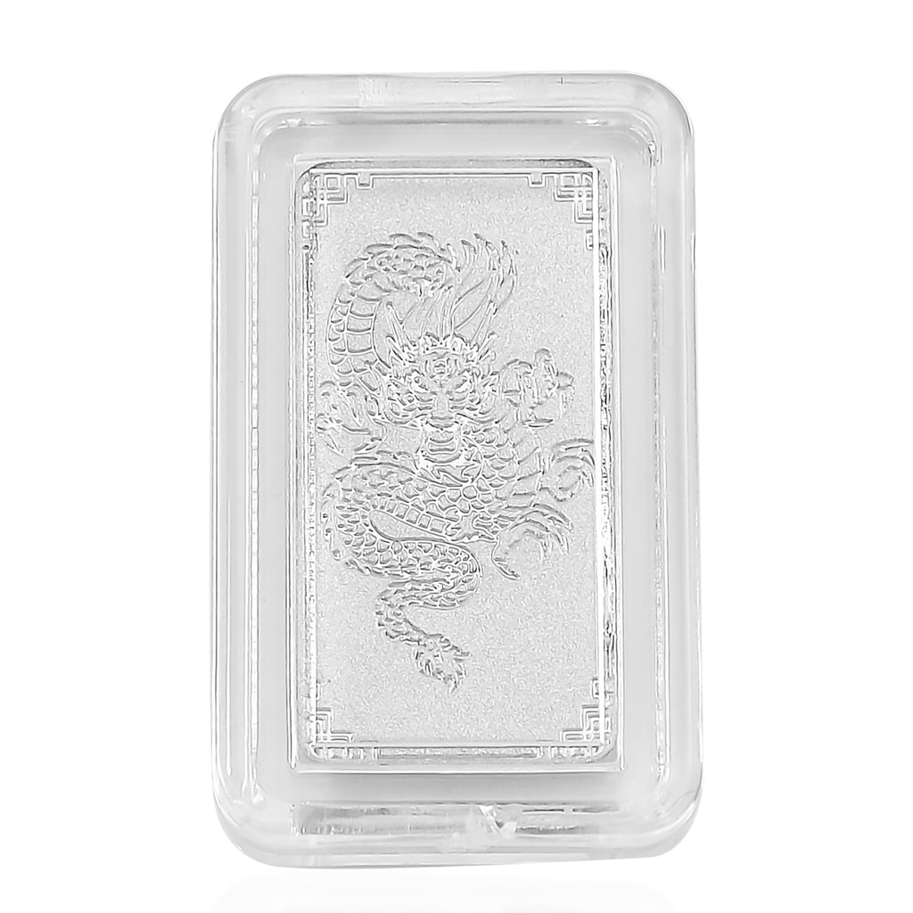 999 Platinbarren Drachenmotiv, 10x20x0,23 mm, 1,00g