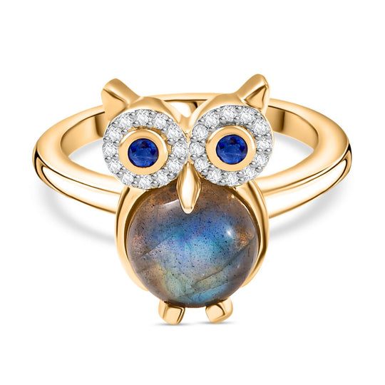 GP Trionfo Kollection, Kyanit Ring 925 Silber 750 Gelbgold Vermeil (Größe 18.00) ca. 5.14 ct