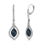 Blauer Diamant Ohrringe, Nickelfreies Messing