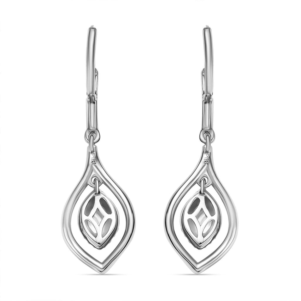 Blauer Diamant Ohrringe, Nickelfreies Messing