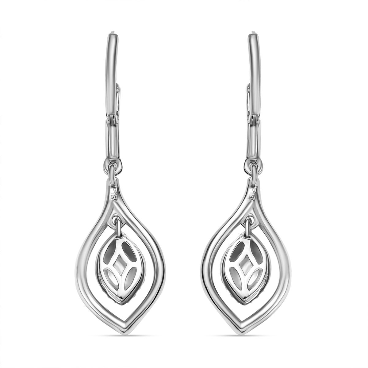Blauer Diamant Ohrringe, Nickelfreies Messing