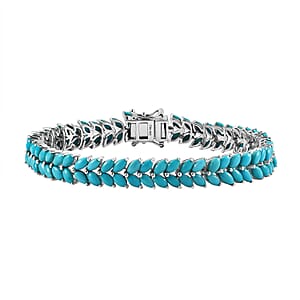 D'Joy AA Sleeping Beauty Türkis Armband ca. 18.5 cm 925 Silber Rhodiniert ca. 15.37 ct